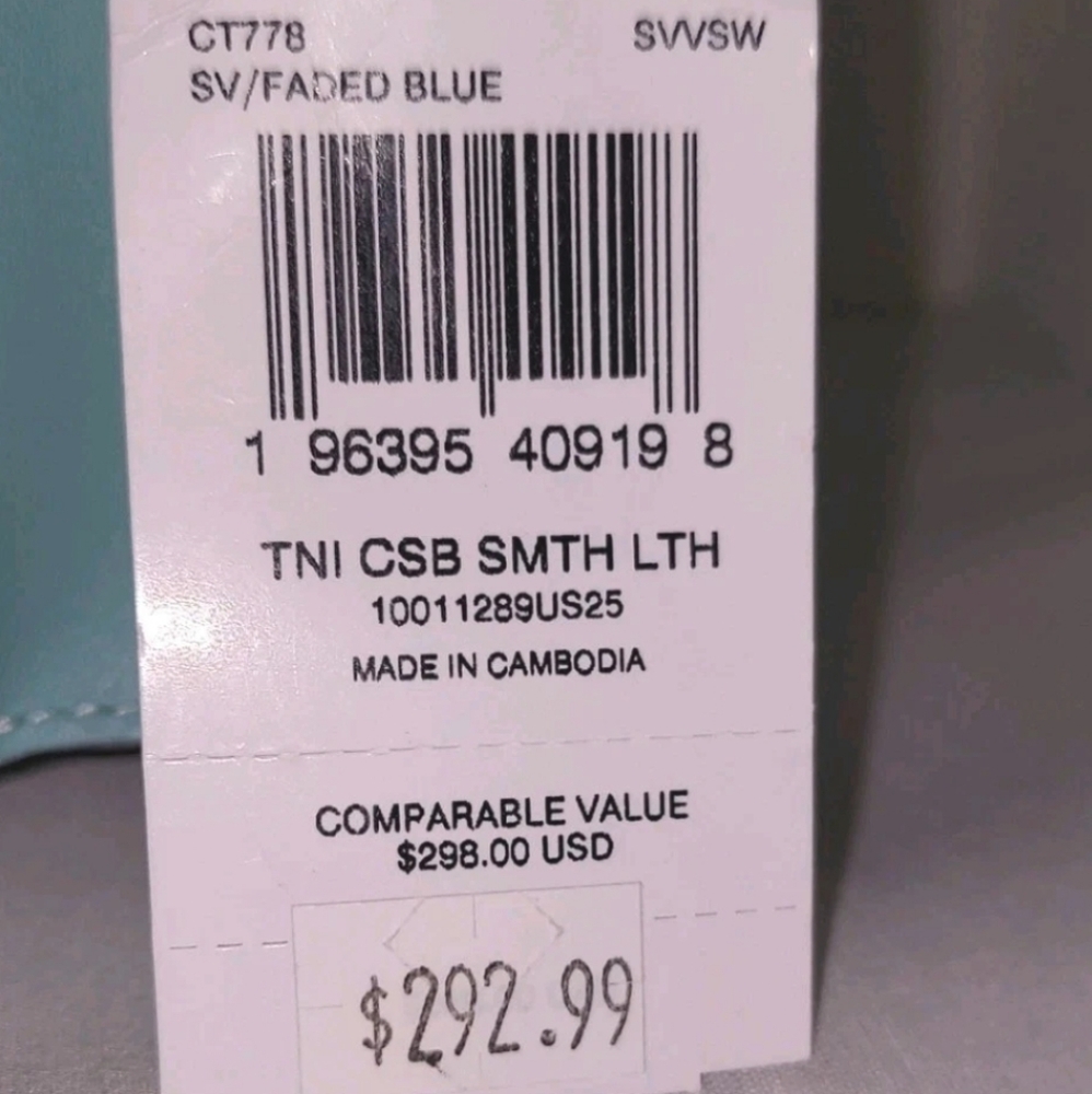 Coach Toni Smooth Leather Crossbody Shoulder Clutch Blue Silver Hardware CT778 - Picture 15 of 15